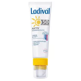 LADIVAL Aktiivne päikesekaitse näole&Huultele LSF 50+, 1 lk