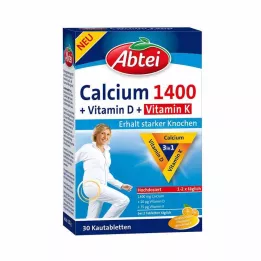 ABTEI Kaltsium 1400+vitamiin D3+K närimistabletid, 30 tk