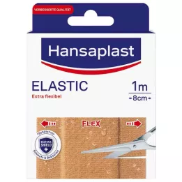 HANSAPLAST elastne Pflaster 8 cmx1 m, 1 tk