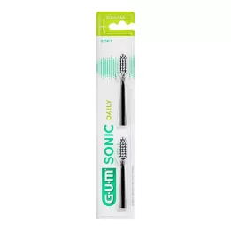 GUM SONIC DAILY Asendusharjapead mustad, 2 tk
