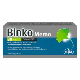 BINKO Memo 80 mg kilega kaetud tabletid, 30 tk