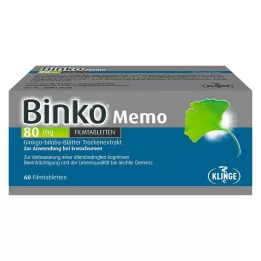 BINKO Memo 80 mg õhukese polümeerikattega tabletid, 60 tk
