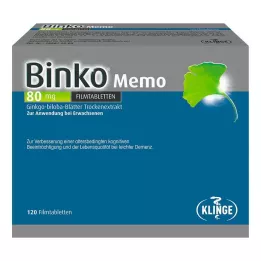 BINKO Memo 80 mg kilega kaetud tabletid, 120 tk