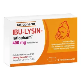 IBU-LYSIN-ratiopharm 400 mg õhukese polümeerikattega tabletid, 10 tk