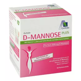 D-MANNOSE PLUS 2000 mg Vitamiinide ja mineraalainetega pulgad, 60X2,47 g