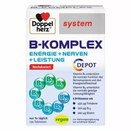 DOPPELHERZ B-komplekssüsteemi tabletid, 120 tk