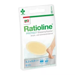 RATIOLINE kaitsev blisterplaaster 4,2x6,8 cm, 5 tk