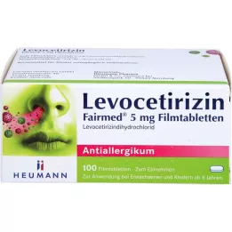 LEVOCETIRIZIN õiglane 5 mg kilega kandes tabletid, 100 tk
