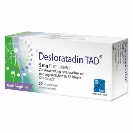 DESLORATADIN TAD 5 mg õhukese polümeerikattega tabletid, 50 tk
