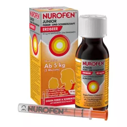NUROFEN Juunior palaviku- ja valusiirup maasikas 40 mg/ml, 100 ml