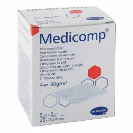 MEDICOMP Lausriie steriilne 5x5 cm 4-kihiline, 25X2 tk