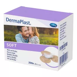 DERMAPLAST SOFT Täppkrohv ümmargune 22 mm, 200 tk
