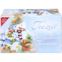 H&amp;S Tee Advent Calendar Snowman Filtrikott, 24 tk