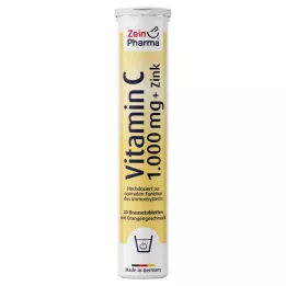VITAMIN C 1000 mg+tsink kihisevad tabletid, 20 tk
