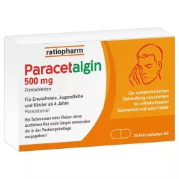 PARACETALGIN 500 mg õhukese polümeerikattega tabletid, 20 tk
