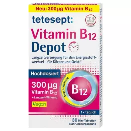 Tetesept Vitamiin B12 Depot 300 ug õhukese polümeerikattega tabletid, 30 tk