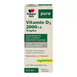 DOPPELHERZ Vitamiin D3 2000 I.E. puhtad tilgad, 9,2 ml