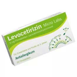 LEVOCETIRIZIN Micro Labs 5 mg õhukese polümeerikattega tabletid, 20 tk