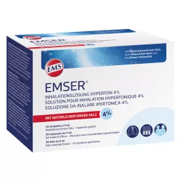 EMSER Inhalatsioonilahus hüpertooniline 4%, 20X5 ml