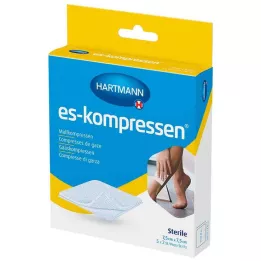 ES-KOMPRESSEN steriilne 7,5x7,5 cm 8-kihiline, 17-lõngaga, 5X2 tk