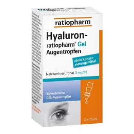 HYALURON-RATIOPHARM Geelsed silmatilgad, 2X10 ml