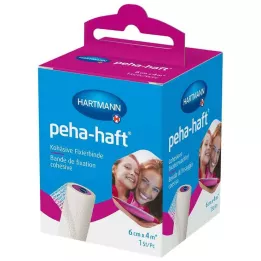 PEHA-HAFT Fiksatsiooniside lateksivaba 6 cmx4 m OTC, 1 tk