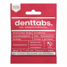 DENTTABS Kids Strawberry fluoriidiga, 125 tk