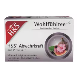 H&S Defense C-vitamiini filtrikottidega, 20X1,8 g