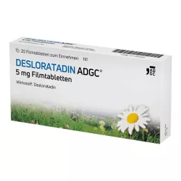DESLORATADIN ADGC 5 mg õhukese polümeerikattega tabletid, 20 tk