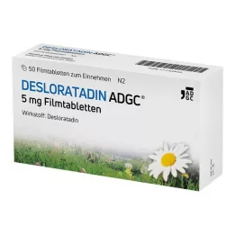 DESLORATADIN ADGC 5 mg õhukese polümeerikattega tabletid, 50 tk