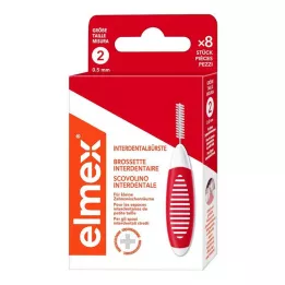 ELMEX Hambavaheharjad ISO suurus 2 0,5 mm punane, 8 tk