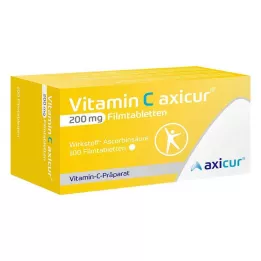 VITAMIN C AXICUR 200 mg õhukese polümeerikattega tabletid, 100 tk