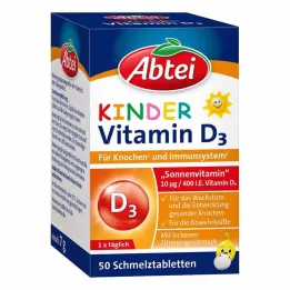 Abbey laste D3-vitamiini sulatustabletid, 50 tk