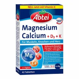 Abbey Magnesium Calcium + D + K tabletid, 42 tk