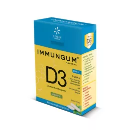 VITAMIN D3 IMMUNGUM Närimiskumm, 28 g