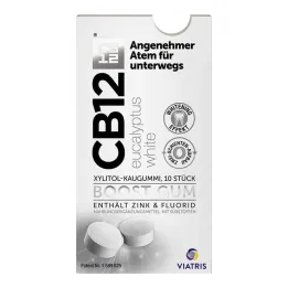 CB12 boost Eucalyptus valge närimiskumm, 10 tk