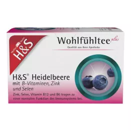 H&amp;S Mustikas B-vitamiinide tsingi ja seleeniga Fbtl., 20X2,5 g