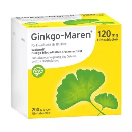GINKGO-MAREN 120 mg õhukese polümeerikattega tabletid, 200 tk