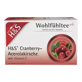H&amp;S jõhvika-acerola kirss C-vitamiiniga Fbtl., 20X2,8 g