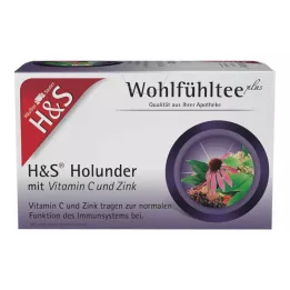 H&amp;S leedripuu C-vitamiini ja tsingiga filtrikotid, 20X2,5 g