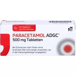 PARACETAMOL ADGC 500 mg tabletid, 20 tk