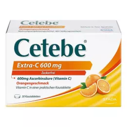 CETEBE Extra-C 600 mg närimistabletid, 30 tk