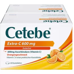 CETEBE Extra-C 600 mg närimistabletid, 120 tk