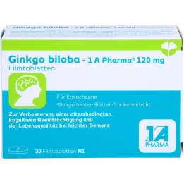 GINKGO BILOBA-1A Pharma 120 mg õhukese polümeerikattega tabletid, 30 tk