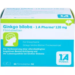 GINKGO BILOBA-1A Pharma 120 mg õhukese polümeerikattega tabletid, 60 tk