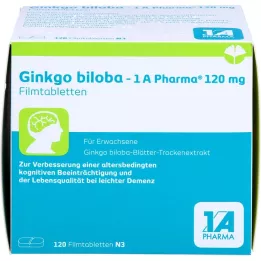 GINKGO BILOBA-1A Pharma 120 mg õhukese polümeerikattega tabletid, 120 tk
