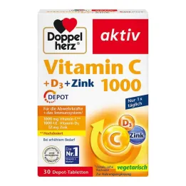 Doppelherz Vitamiin C 1000 + D3 + Zinc Depot tabletid, 30 tk