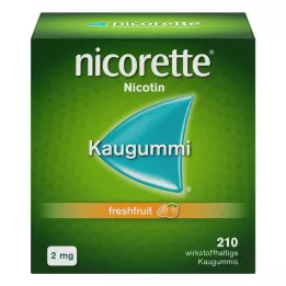 NICORETTE 2 mg värske puuvilja närimiskummi, 210 tk
