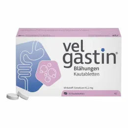 Velgastin kõhupuhitus närimistabletid, 50 tk