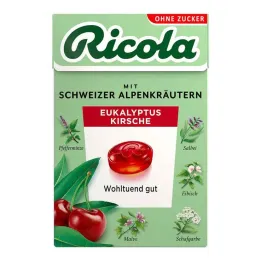 Ricola ilma suhkruta karbita eukalüpti kirsi maiustused, 50 g
